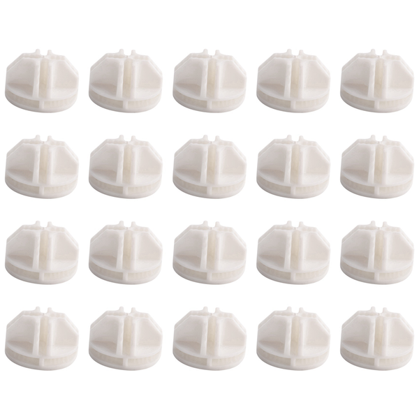 20 Pcs Grid Cube Connector ABS Connectors For Wire Shelving (White)