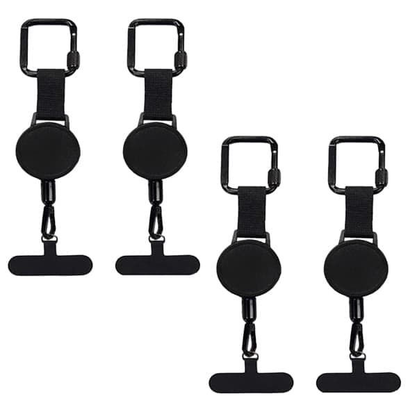 4-Pack Foldable Anti-Theft Phone Holder with Lanyard &amp; Belt Clip for Phones
