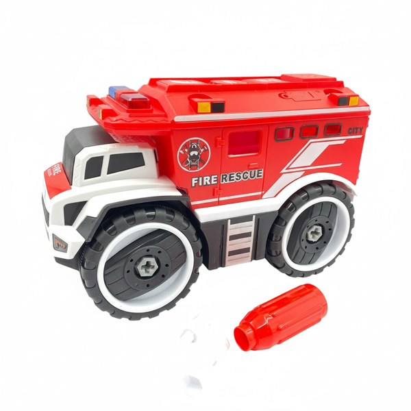 Big Wheel Fire Truck Toy for Kids - Durable Firefighter Vehicle