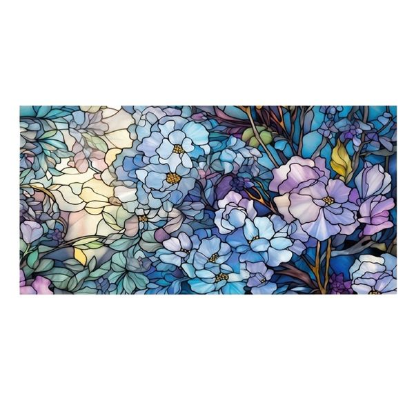 Decor Self-Adhesive PVC Decal Flower Window Stickers (45cm x 100cm)