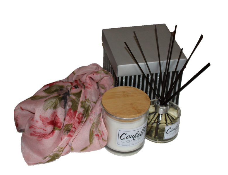 Candle, Scarf &amp; Diffuser Gift Set