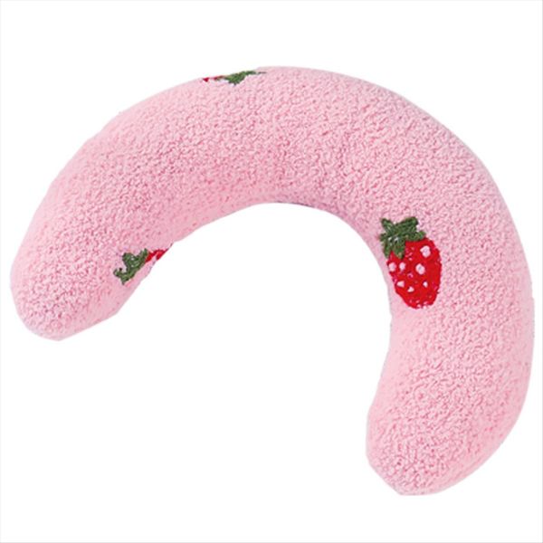 Little Pillow for Cats Neck Protector Puppy U-Shaped Pillow Pink