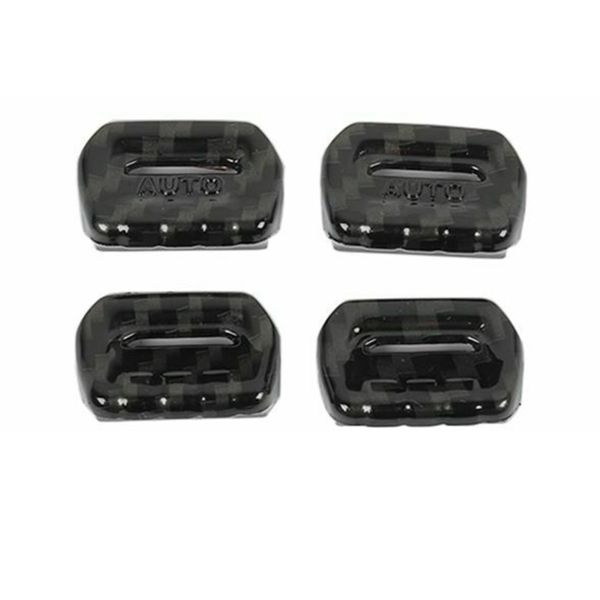 Window Lift Switch Adjust Button Cover Trim ABS (Carbon Fiber)