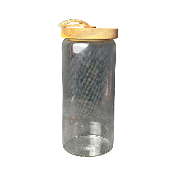 1050ml Acacia-Glass Jar