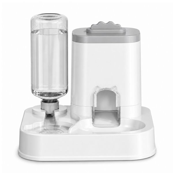 2-in-1 Automatic Pet Feeder &amp; Water Dispenser for Cats and Dogs, Anti-Slip