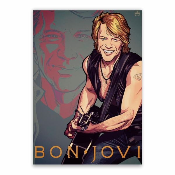 Bon Jovi Cartoon Poster - A1