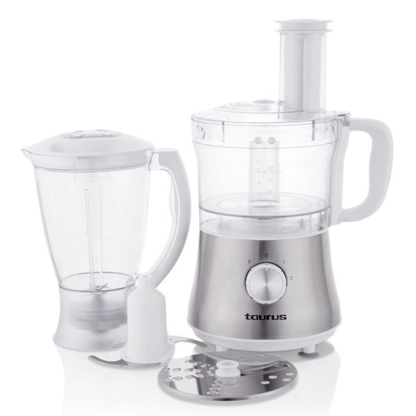 Taurus Food Processor With Attachments Stainless Steel Brushed 1.5L 500W