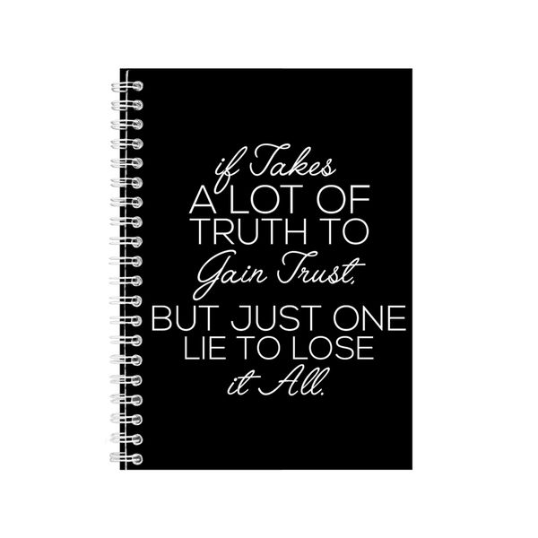 Trust A5 Notebook Spiral Lined Motivational Saying Graphic Notepad Gift 160