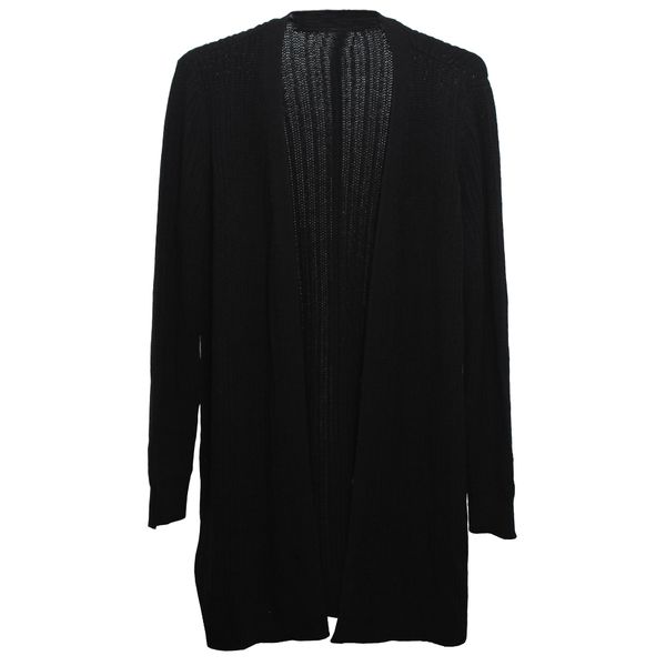 Purple &amp; Prose Ladies Long Black Cardigan Jersey- One Size Fits All