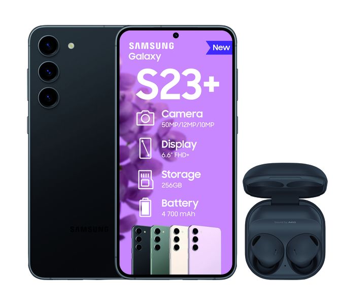 Samsung Galaxy S23 Plus 5G 256GB Dual Sim - Phantom Black with Buds2 Pro