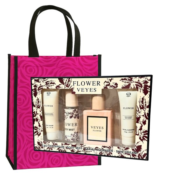 Flower Veyes Women Floral Grooming Gift Set 50ml with Gift Bag COMBO