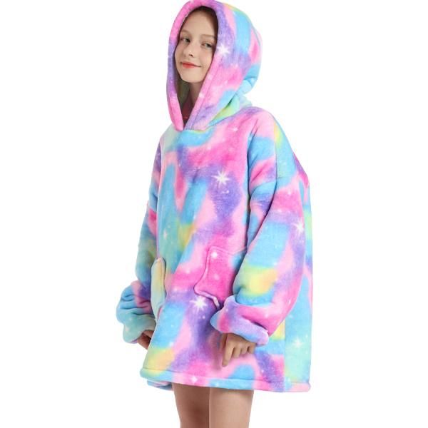 Iconix Kids Spectrum Splash Oversized Plush Blanket Hoodie