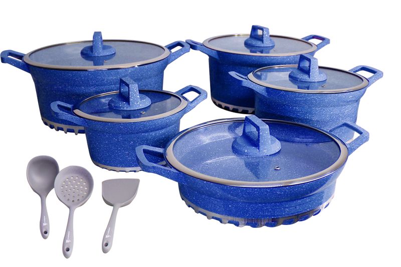 Bosch Regina Die Cast Aluminum Non-Stick 10 Piece Cookware Set &amp; 3 Utensils
