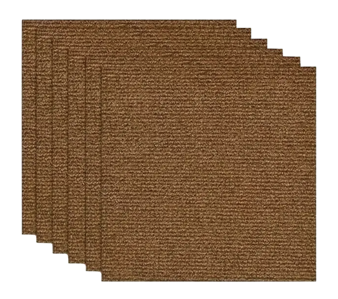 Decor Self Adhesive Square Carpet Tiles Set of 6 - 30cm
