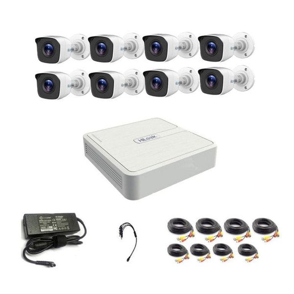 HiLook 8 Channel DVR with 8x 1080p HD Bullet Cameras DIY Combo Kit