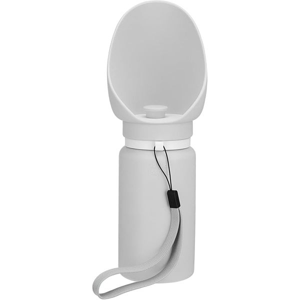 Portable Dog Water Bottle With Food Dispenser, Foldable Leakproof