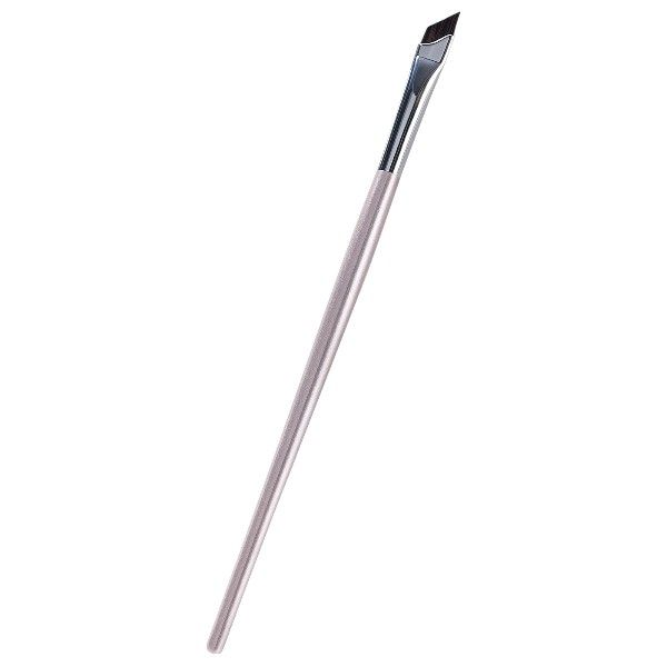 Precision Brow Shaping &amp; Lining Brush Tool With Angled Tip - Silver