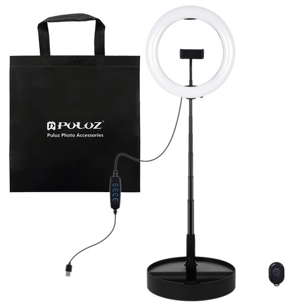 PULUZ 10.2-Inch LED Ring Light Kit with Adjustable Height Up To 138cm