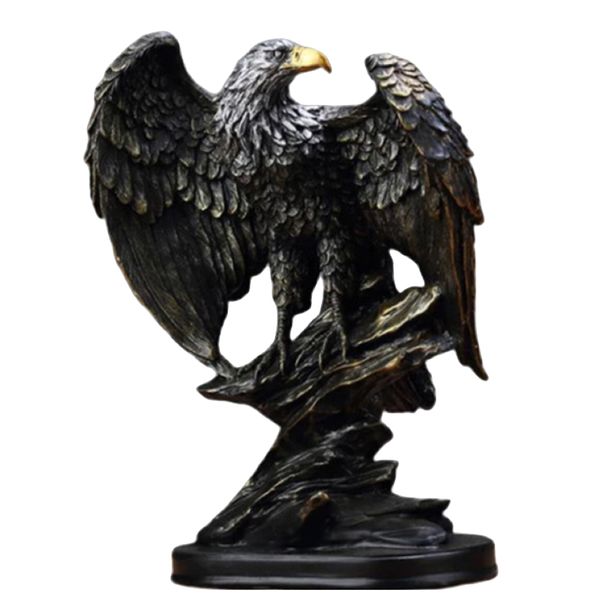 Home Decor Nordic Sculpture Eagle Animal Statue Ornament (26cm x 19cm)