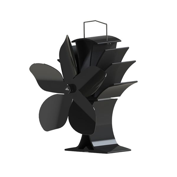 ALANES Heat-Powered Wood Stove Fan No Battery Aluminum Alloy Stove Fan