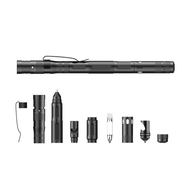7 in 1 Tactical Pen Self-Defense Emergency Tool Outdoor Survival Tool