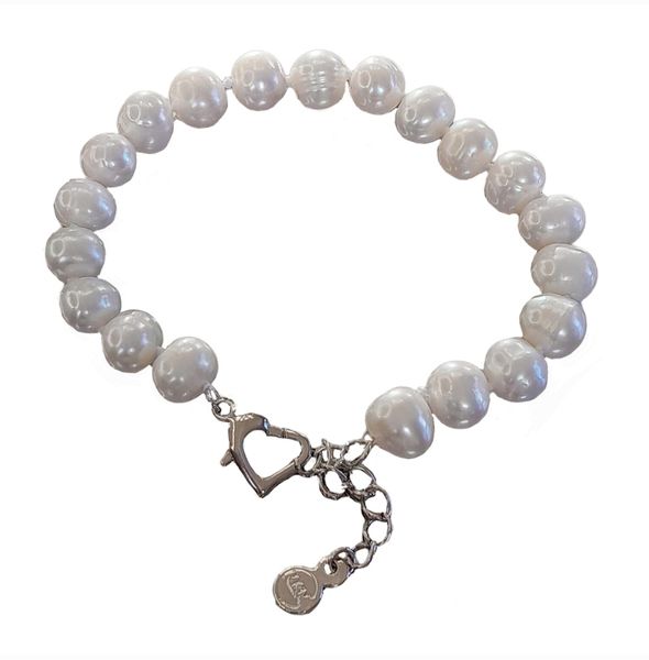 Ladies White Fresh Water Pearl Bracelet