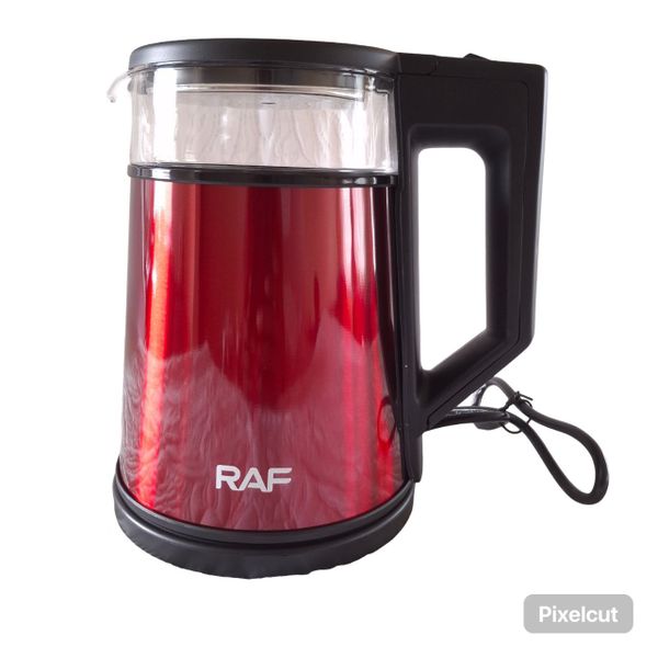 RAF Red, Transparent Stainless Steel 1.8 L Kettle