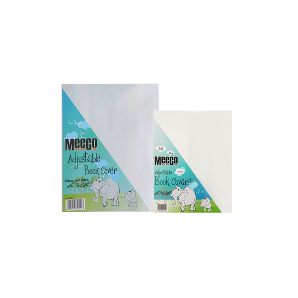 Meeco Book Covers Bundle - 1 x Pack A4 Adjustable &amp; 1 x Pack A5 Adjustable