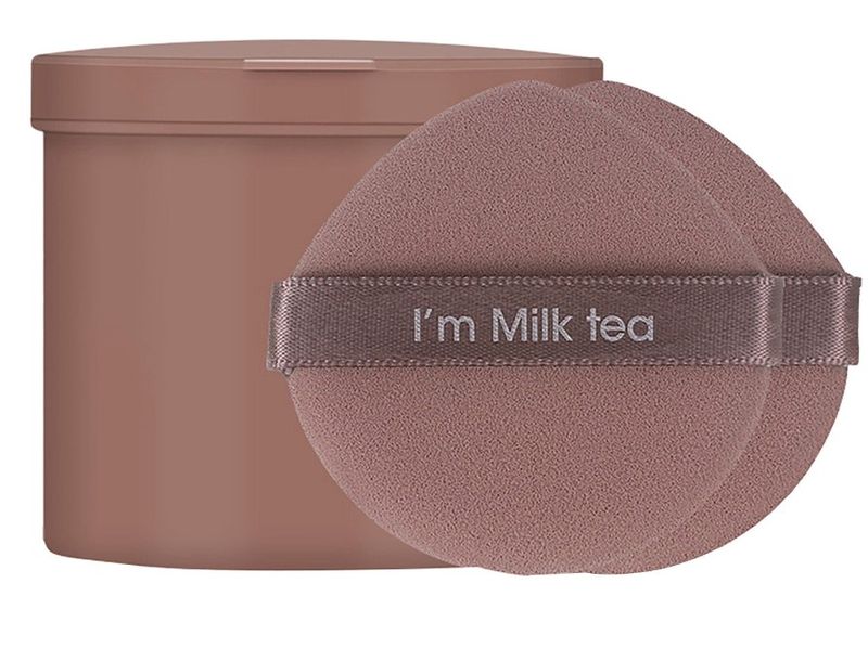 Container of Tear drop Shaped Dual Wet Dry Makeup Sponge