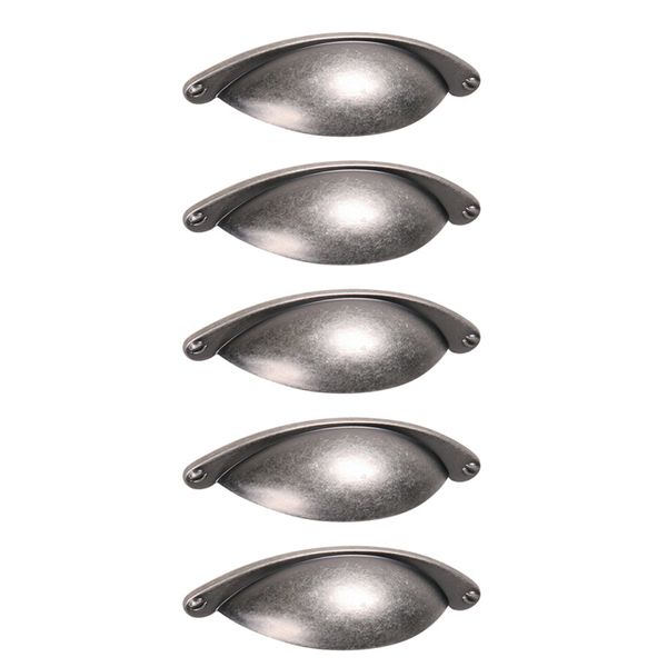 Roco - Cupboard Buttercup Handle Oxidised Tin - 64mm - 5 Pack