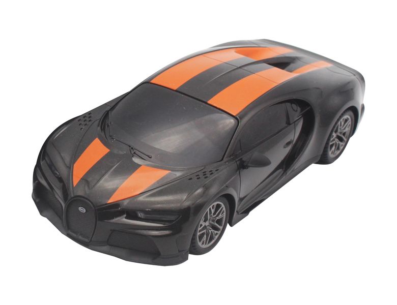 RW Toys 1/24 R/C Bugatti Chiron - Black/Orange (20cm Long)