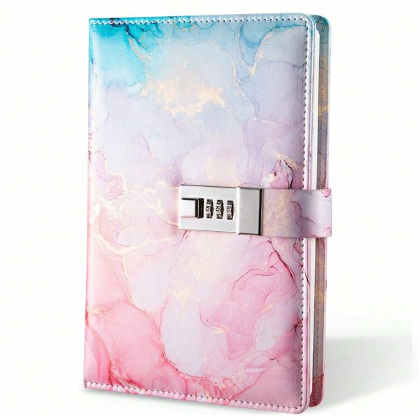 Locknote A5 Leather Diary With Lock Secure Journ image