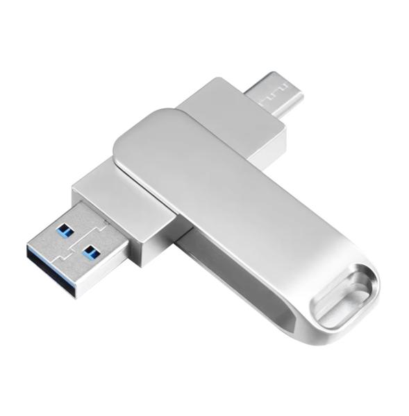 TYPE-C 2 in 1 USB 3.0 Flash Drive High Speed 360 Rotatable