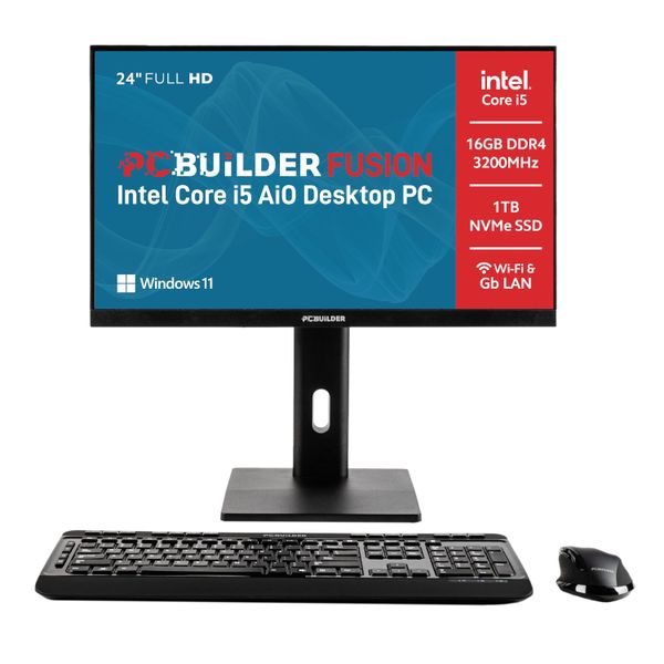 PCBuilder FUSION 24 Intel Core i5-14400 Windows 11 AiO Desktop PC