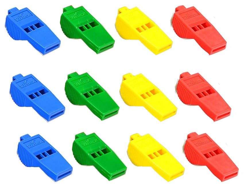 Vinex Sports Training Plastic Whistle - 12 Piece