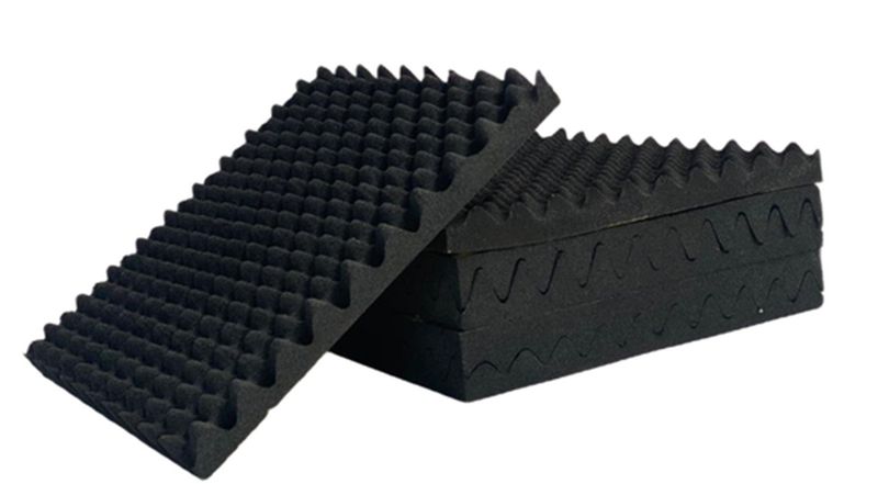 Acoustic Sound Panels - CONVOLUTED - BLACK (Pack of 6)