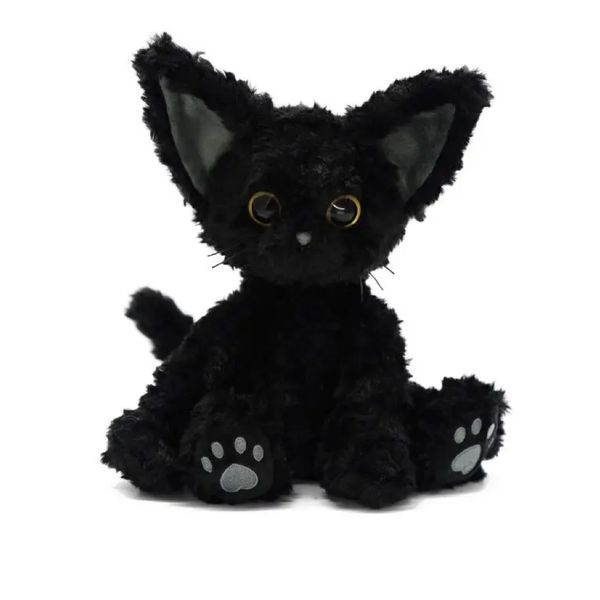 Kids Super Soft Fluffy Plush Black Cat Cuddle Pillow 27cm
