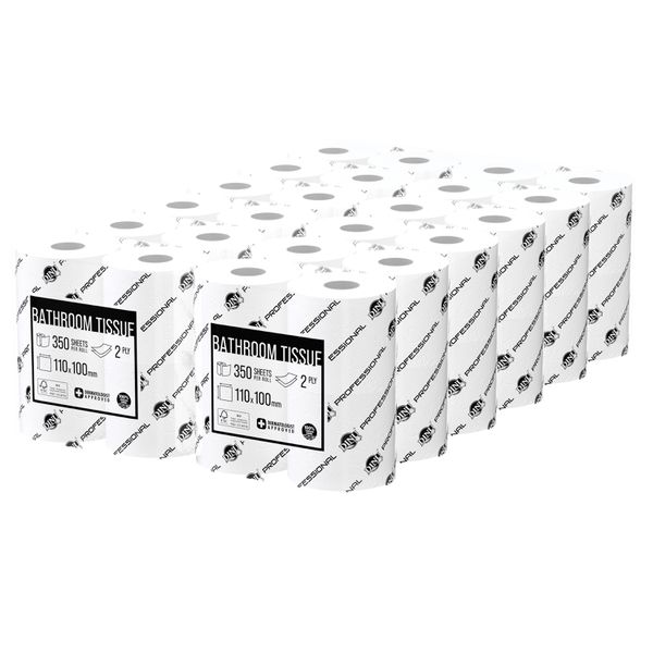 Dinu Professional Bathroom Tissue 2 Ply - Toilet Paper - Pack Of 24 Rolls