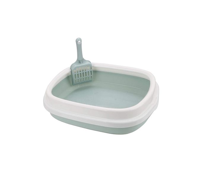 BossHygienic Anti-Splash Semi Closed Detachable Cat Litter Tray With Shovel