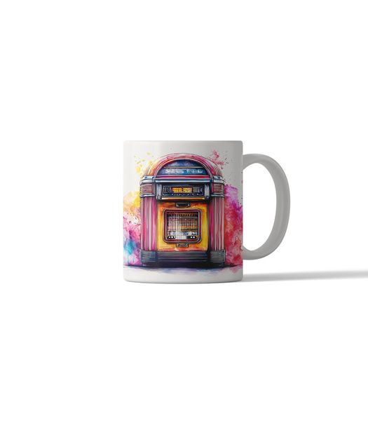 Retro Jukebox Music DSG 4 Printed Coffee Mug