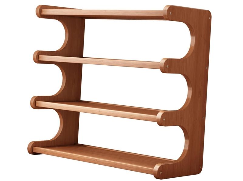 Desk Shelf Organizer, Wood Desktop Bookshelf Supplies Storage Rack, Shelf