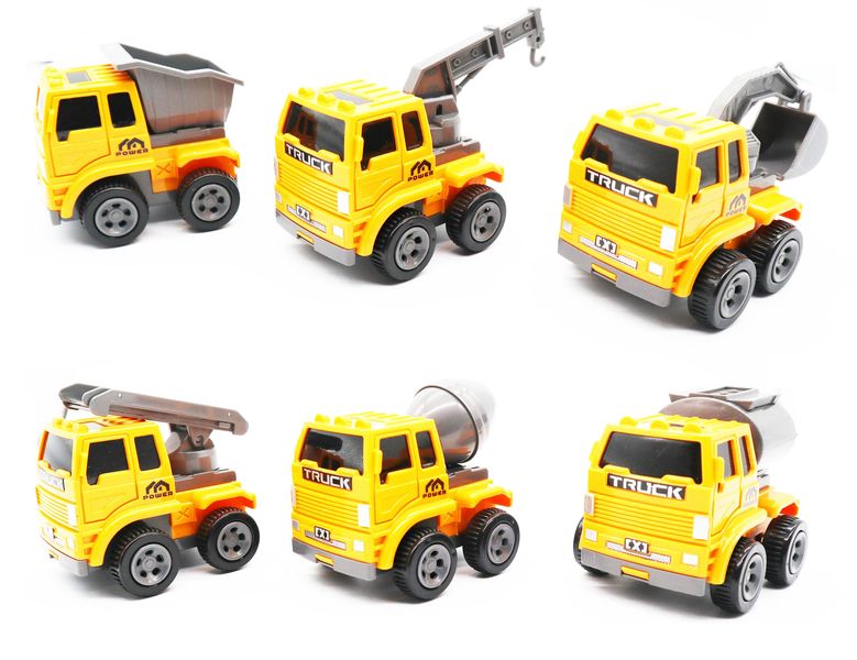 Construction Truck Series Toy Trucks - 6 Piece