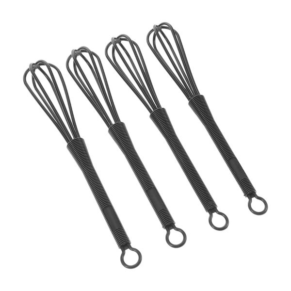 4 Pack - Manual Hair Dye Mixing Whisk - Black