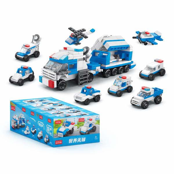 301 Piece - Police Pioneer Building Block Toy Set - Blue