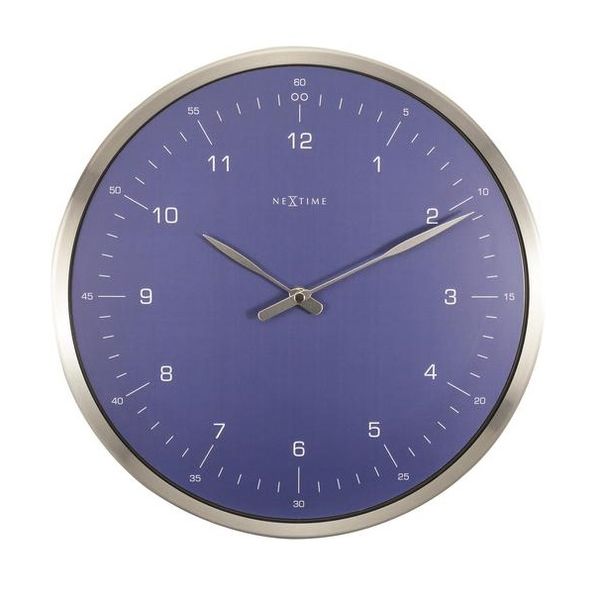 NeXtime 33cm "60 Seconds" Glass/Metal Round Wall Clock