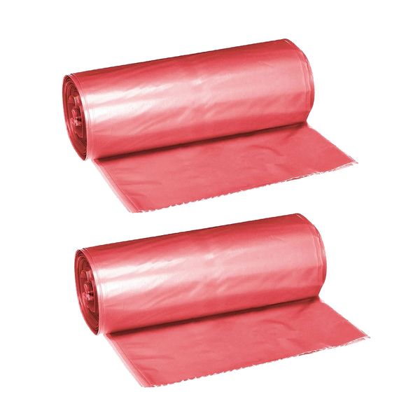 Sanitary Bin Liners - 56x66cm - 125 Liners - Red - 10 Pack