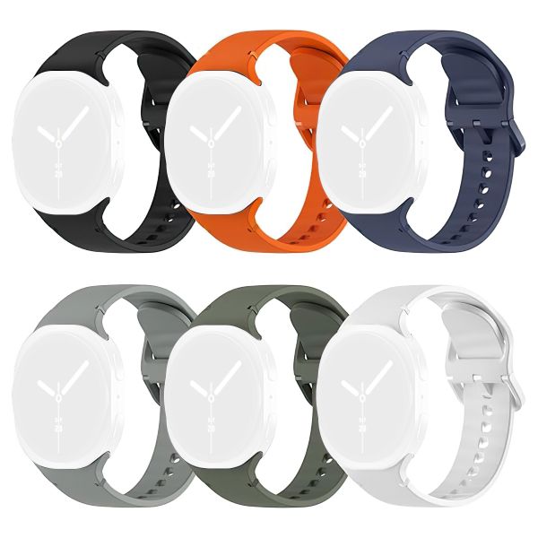 QYNIAL Sport Bands Compatible With Galaxy Watch 8/8 Classic 40-46mm 6-Pack