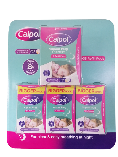 Calpol Vapour Plug &amp; Nightlight + 33 Refill Pads