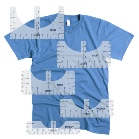 6 pcs transparent t-shirt ruler guide
