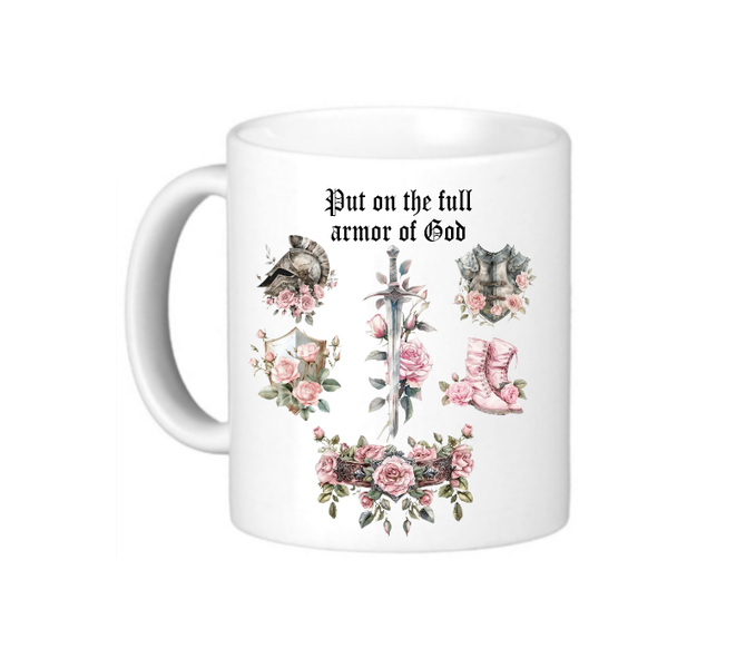 Full Armor of God Coffee Mug - Double Sided Printed Design